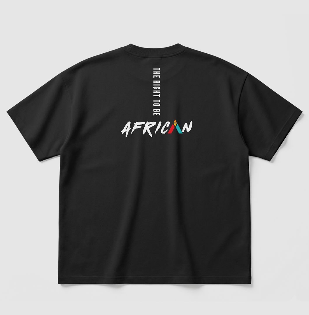 Swenka The Right To Be AFRICAN black oversized T-shirt
