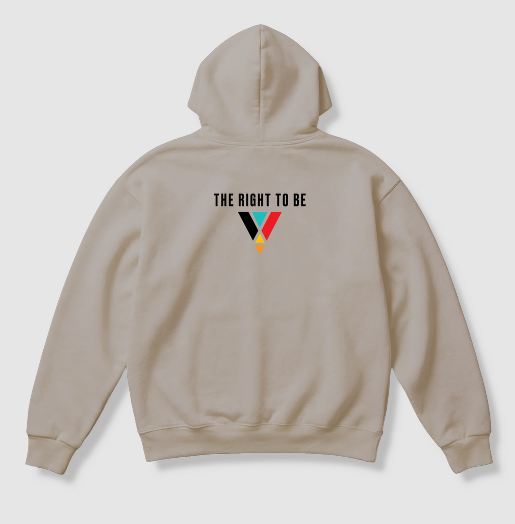 Swenka The Right To BE beige heavyweight hoodie