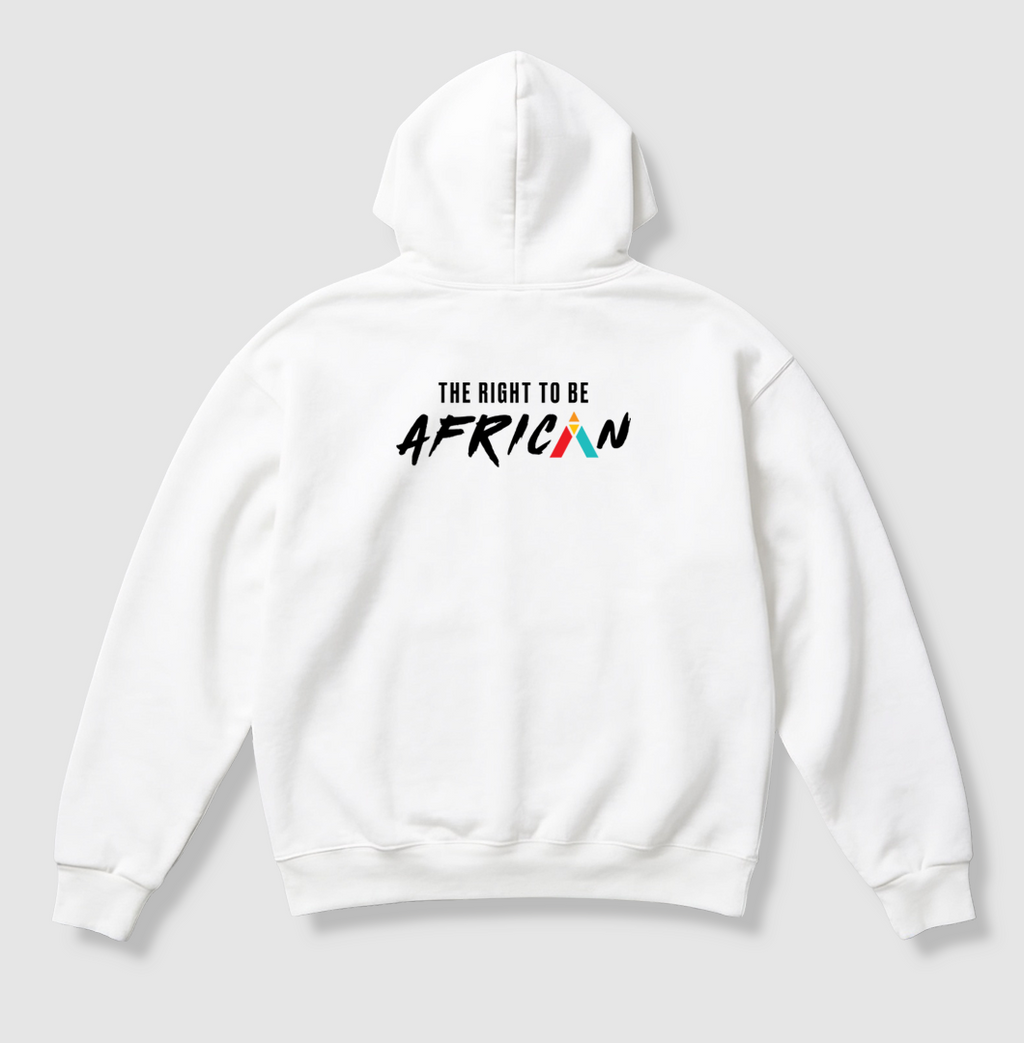 Swenka The Right To Be AFRICAN white heavyweight hoodie