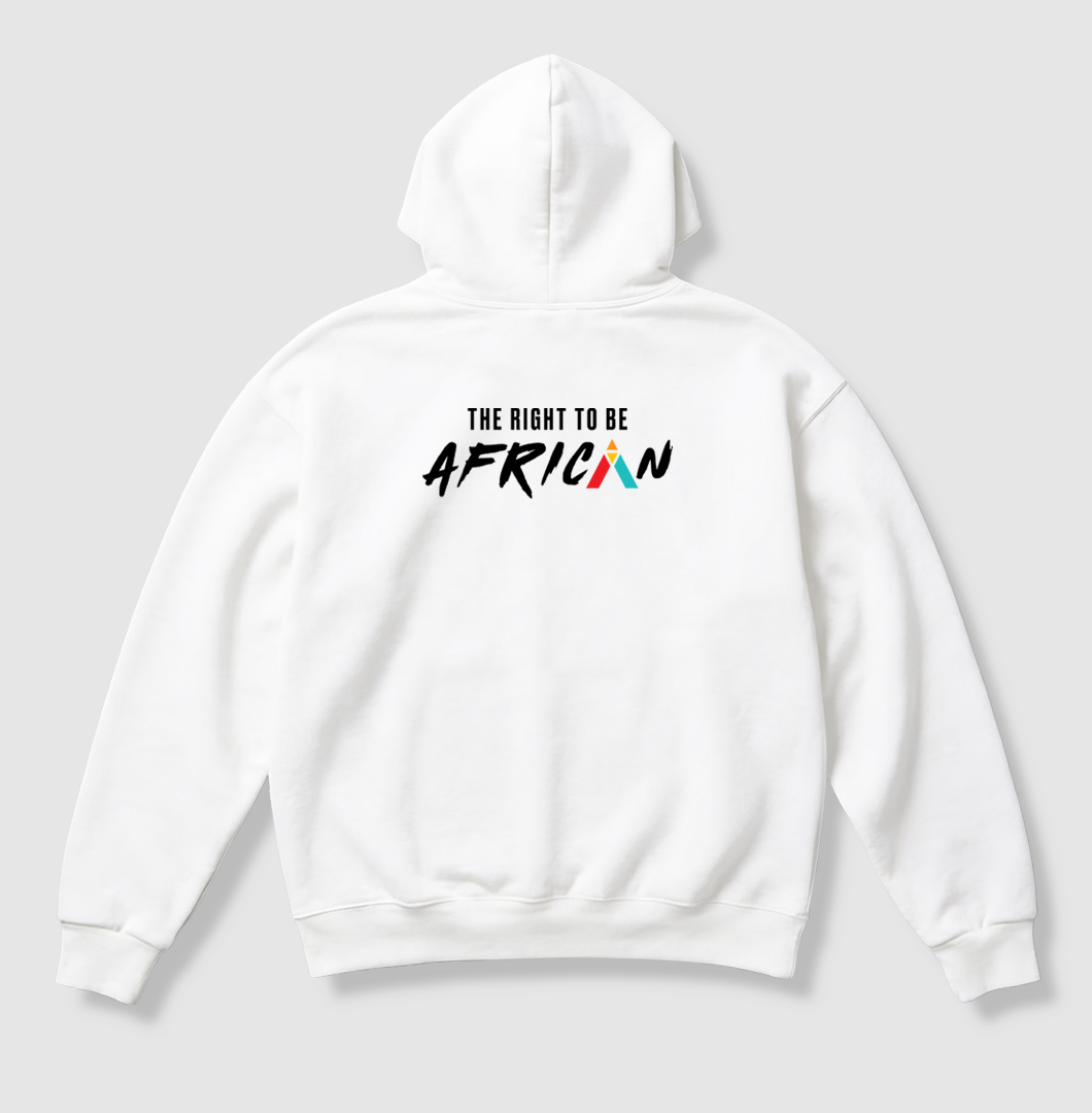 Swenka The Right To Be AFRICAN white heavyweight hoodie