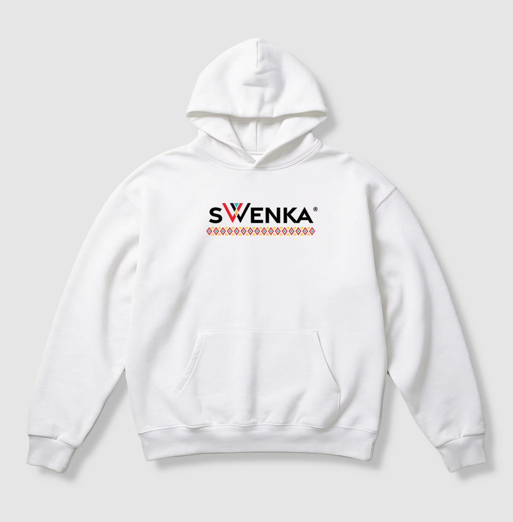 Swenka African Spirit white heavyweight hoodie