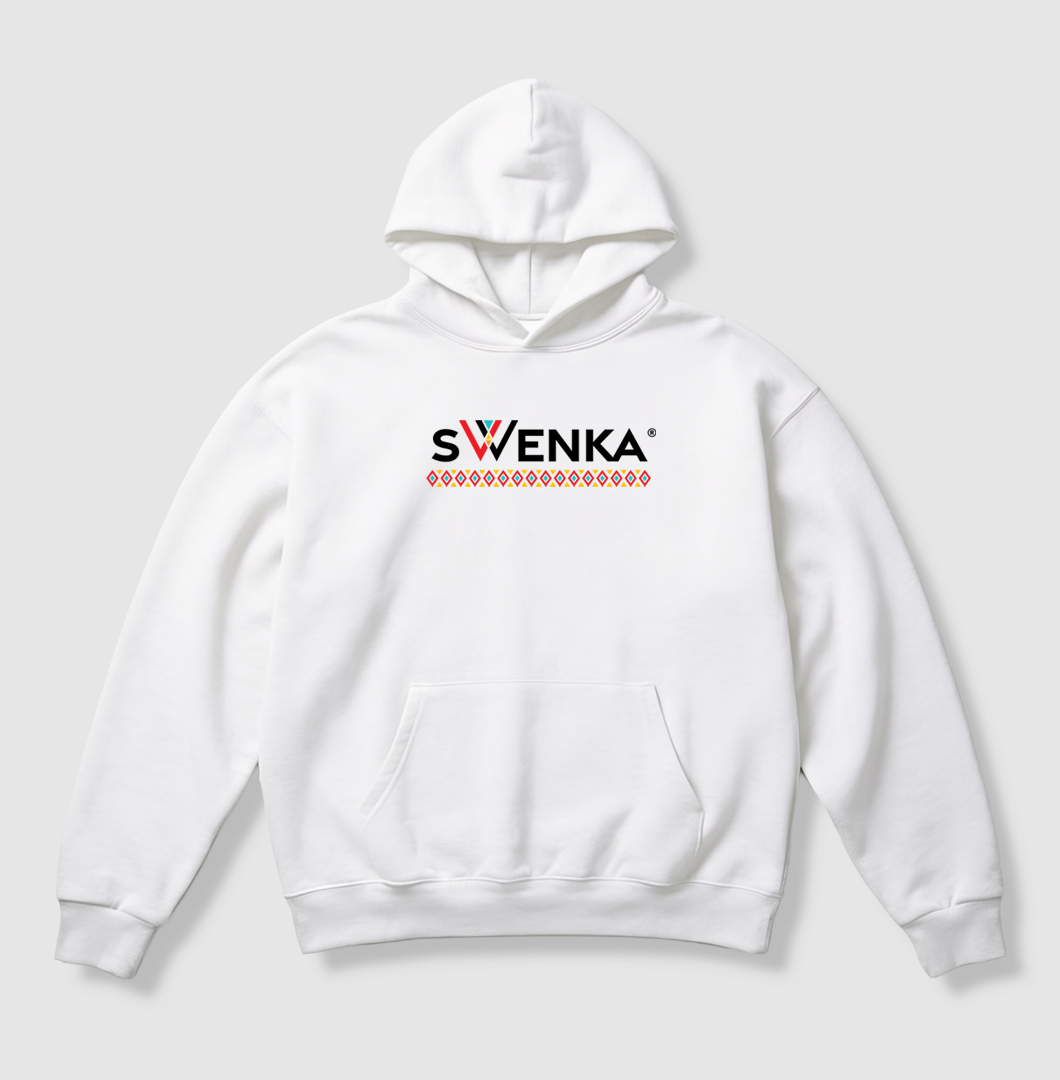 Swenka African Spirit white heavyweight hoodie