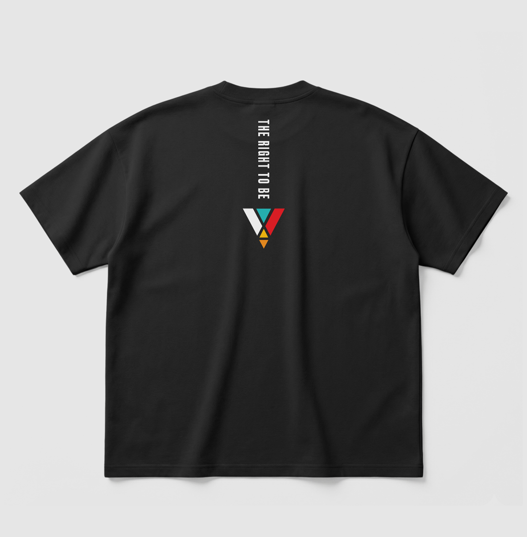 Swenka The Right To BE black oversized T-shirt
