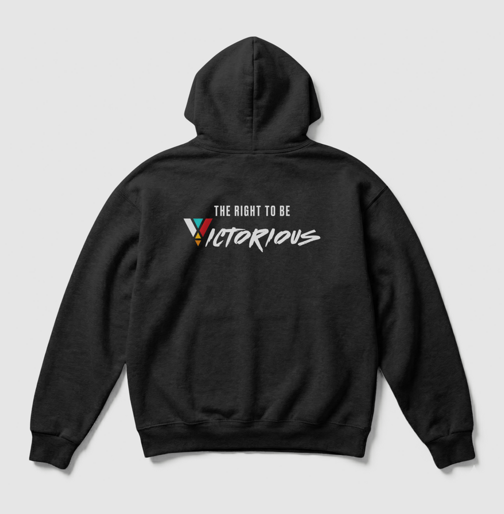 Swenka The Right To Be VICTORIOUS black heavyweight hoodie