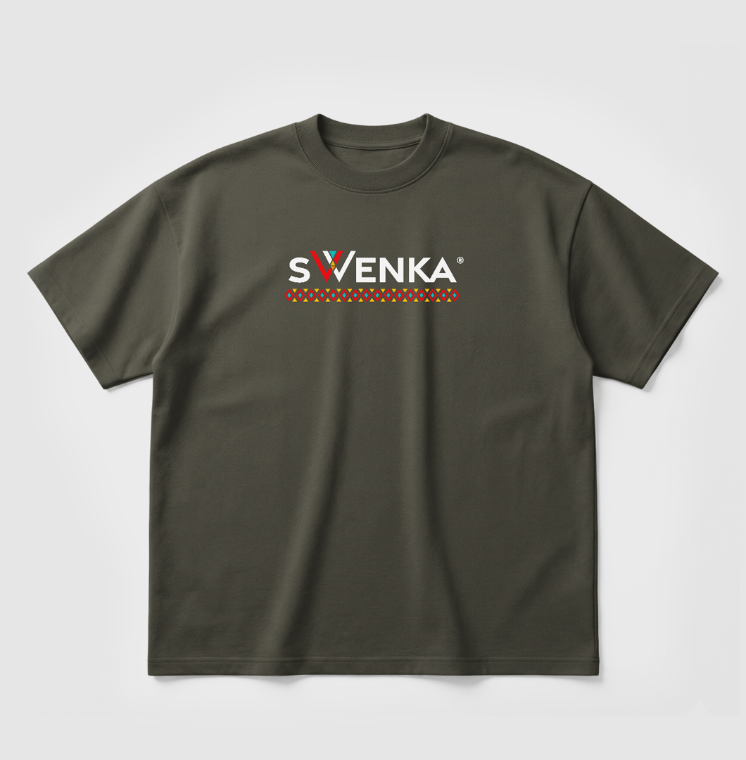 Swenka heavyweight unisex khaki T-shirt