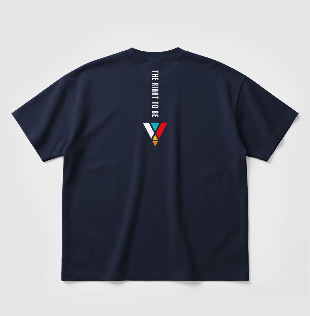 Swenka The Right To BE navy oversized T-shirt