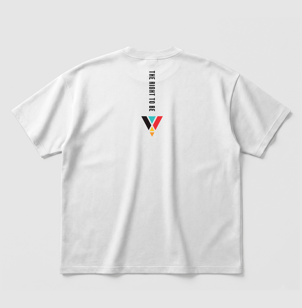 Swenka The Right To BE white oversized T-shirt